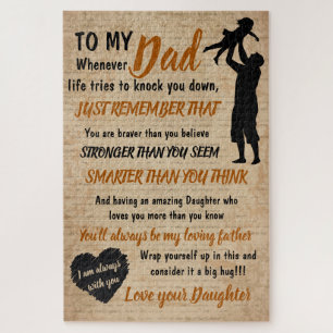 Father christmas gift for dad from daughter jigsaw puzzle