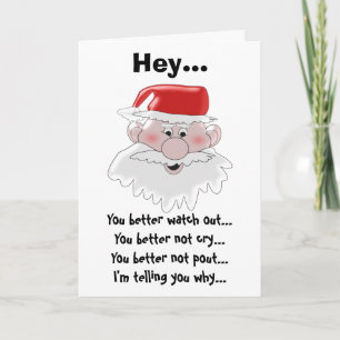 Father Christmas Humourous Christmas Holiday Card