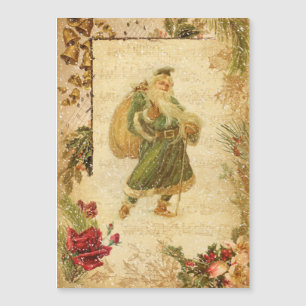 Father Christmas in Snow with Roses & Music