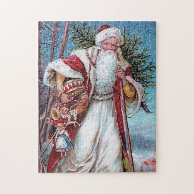 Father Christmas On His Way Jigsaw Puzzle (Vertical)