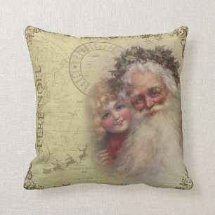 Father Christmas Pere Noel Santa Pillow