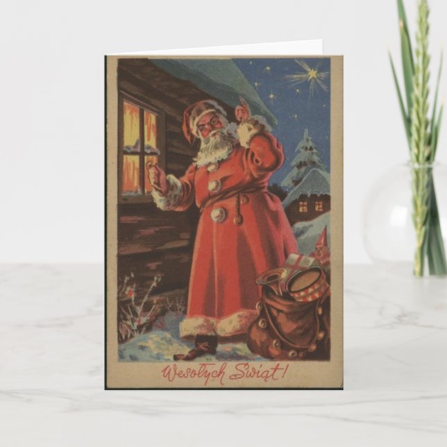 Father Christmas Polish card (Front)
