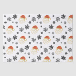 Father Christmas Santa Claus Snow Illustration  Tissue Paper