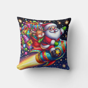 Father christmas space shuttle  cushion