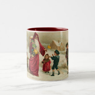 Father Christmas Two-Tone Coffee Mug
