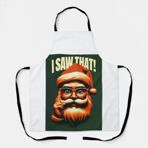 Father Christmas watching you Apron