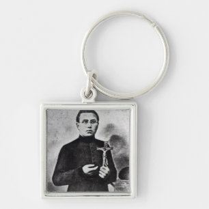 Father Damien Key Ring