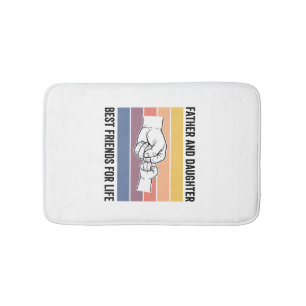 Father Daughter Best Friends for Life Vintage Desi Bath Mat