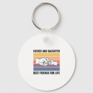 Father Daughter Best Friends for Life Vintage Desi Key Ring