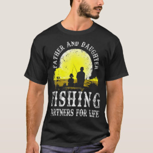 Father Daughter Fishing Partner For Life With Moon T-Shirt