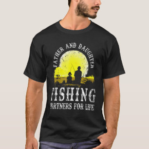 Father Daughter Fishing Partner For Life With Moon T-Shirt