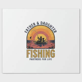 Father Daughter Fishing Partners for Life Shirt De Wrapping Paper