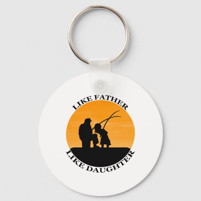 Father Daughter Fishing Partners  Key Ring (Front)