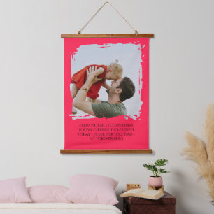Father Daughter Gift – Personalised Photo Quote Hanging Tapestry