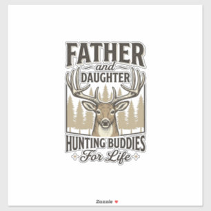 Father Daughter Hunting Buddies Deer Shirt Design_