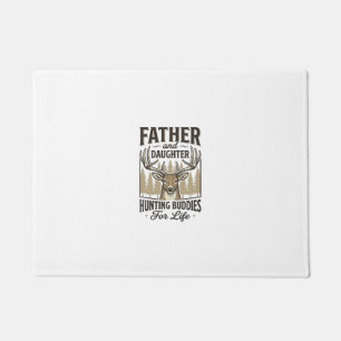 Father Daughter Hunting Buddies Deer Shirt Design_ Doormat