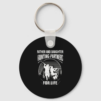Father Daughter Hunting Partners For Life Gift Key Ring