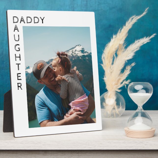 Father Daughter Personalised Photo Plaque (Side)