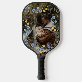 Father Daughter Photo Wildflower Custom Name  Pickleball Paddle