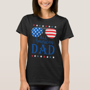 Father Day All American Dad Patriotic USA Flag 4t T-Shirt
