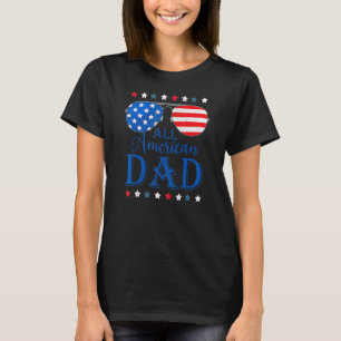 Father Day All American Dad Patriotic USA Flag 4t T-Shirt