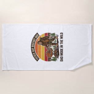 Father Day Bigfoot Dad Shirt Camping Legend Father Beach Towel