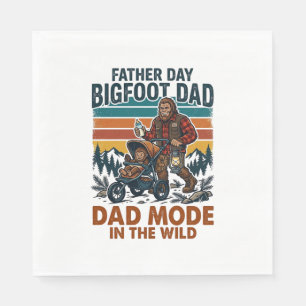 Father Day Bigfoot Dad Shirt Camping Legend Father Napkin