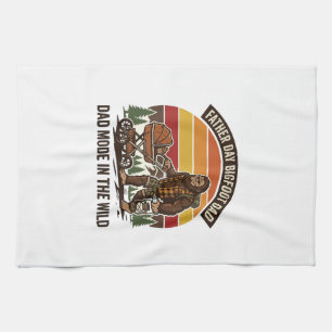 Father Day Bigfoot Dad Shirt Camping Legend Father Tea Towel