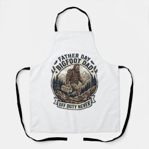Father Day Bigfoot Dad Shirt Dad Mode In The Wild Apron