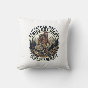 Father Day Bigfoot Dad Shirt Dad Mode In The Wild  Cushion