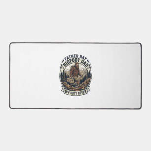 Father Day Bigfoot Dad Shirt Dad Mode In The Wild Desk Mat