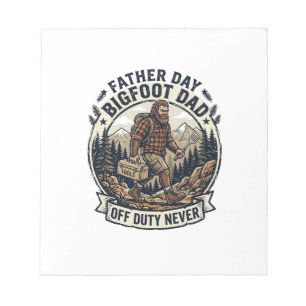 Father Day Bigfoot Dad Shirt Dad Mode In The Wild Notepad