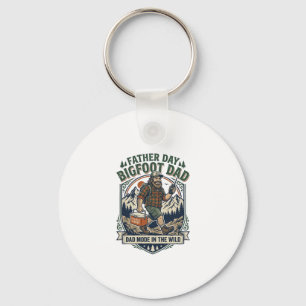 Father Day Bigfoot Dad Shirt Mythical Family Man R Key Ring