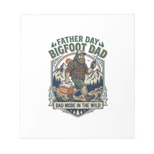 Father Day Bigfoot Dad Shirt Mythical Family Man R Notepad