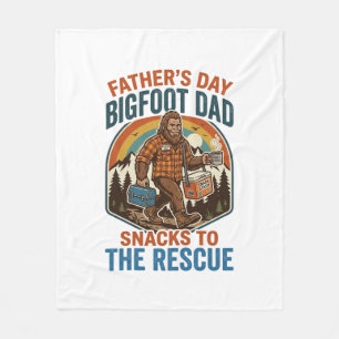 Father Day Bigfoot Dad Shirt Raising Kids Like A L Fleece Blanket