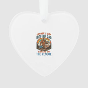 Father Day Bigfoot Dad Shirt Raising Kids Like A L Ornament