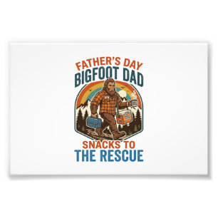 Father Day Bigfoot Dad Shirt Raising Kids Like A L Photo Print