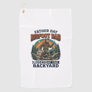 Father Day Bigfoot Dad Shirt Snacks Hero Funny Gif Golf Towel