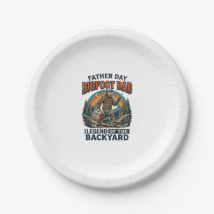 Father Day Bigfoot Dad Shirt Snacks Hero Funny Gif Paper Plate