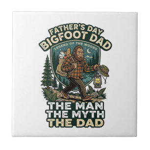 Father Day Bigfoot Dad Shirt Strong Quiet Reliable Ceramic Tile