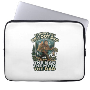 Father Day Bigfoot Dad Shirt Strong Quiet Reliable Laptop Sleeve