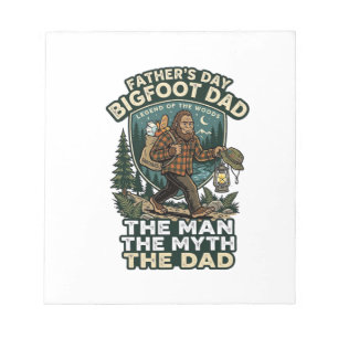 Father Day Bigfoot Dad Shirt Strong Quiet Reliable Notepad