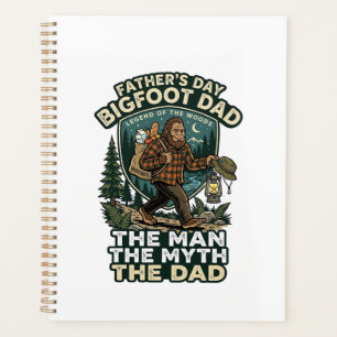 Father Day Bigfoot Dad Shirt Strong Quiet Reliable Planner
