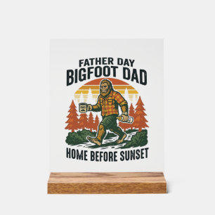 Father Day Bigfoot Dad Shirt The Man The Myth The Acrylic Sign