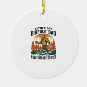 Father Day Bigfoot Dad Shirt The Man The Myth The Ceramic Ornament