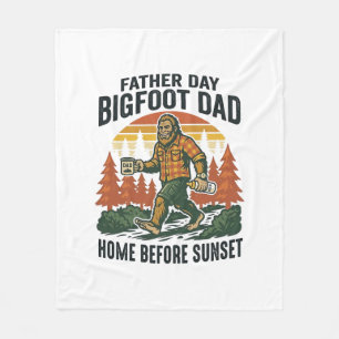 Father Day Bigfoot Dad Shirt The Man The Myth The  Fleece Blanket