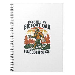 Father Day Bigfoot Dad Shirt The Man The Myth The  Notebook