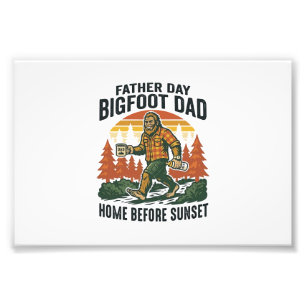 Father Day Bigfoot Dad Shirt The Man The Myth The  Photo Print