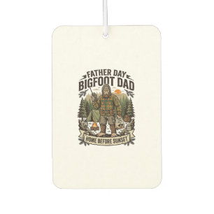 Father Day Bigfoot Dad Shirt Woodland Papa Retro G Car Air Freshener