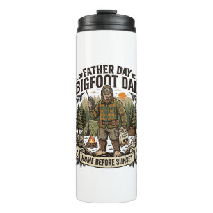 Father Day Bigfoot Dad Shirt Woodland Papa Retro G Thermal Tumbler